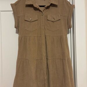 ANDREE BY UNIT Tan Sleeveless Mini Dress